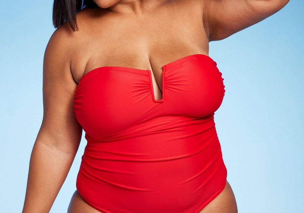 Kona Sol Red One Piece Swimsuit Full Coverage U-Wire Women's Size 14