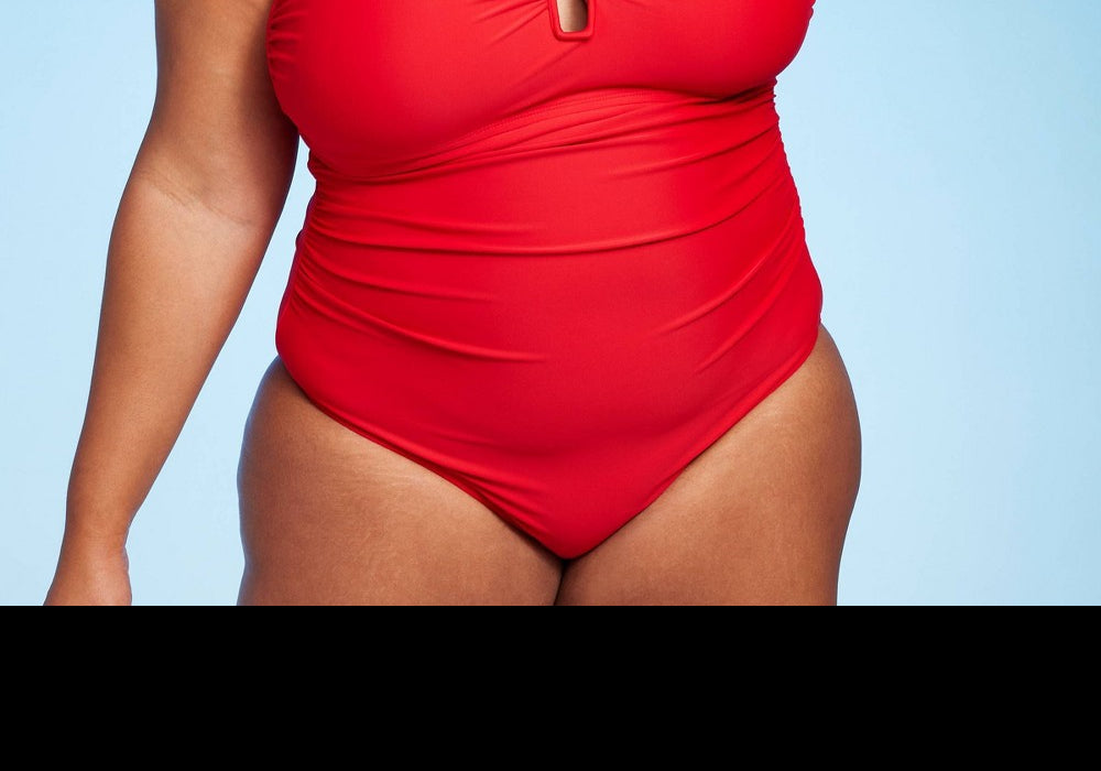 Kona Sol Red One Piece Swimsuit Full Coverage U-Wire Women's Size 14
