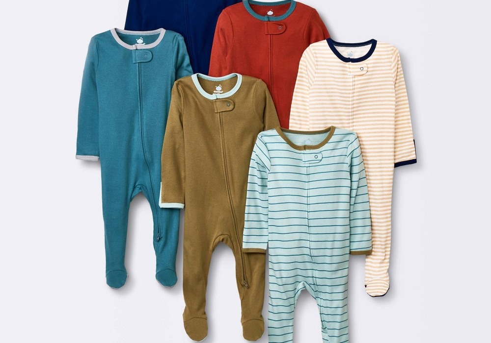 Baby 6pk Zip-Up Sleep N' Play - Cloud Island™ Blue 0-3M