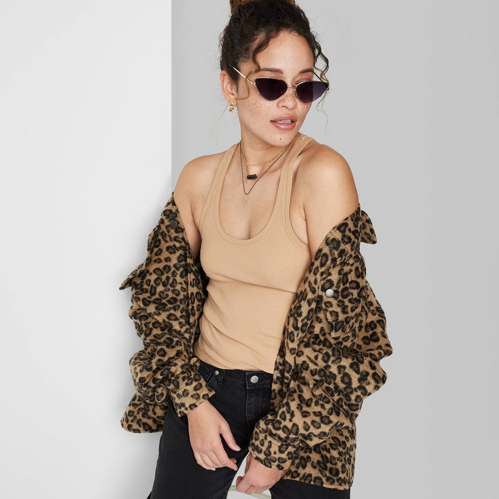 Wild Fable Women's Ribbed Tank Top in Camel Size XL