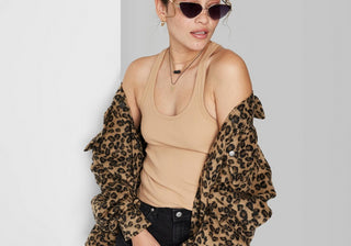 Wild Fable Women's Ribbed Tank Top in Camel Size XL