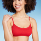 Wild Fable Red Smocked Bralette Bikini Top for Women Size M