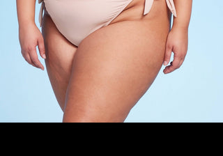 Wild Fable Women's High Leg Bikini Bottom Brown 2X with Side Tie