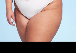 Wild Fable White Women's Bikini Bottom Scoop Front Ultra High Leg Cheeky Size 2X