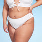 Wild Fable White Women's Bikini Bottom Scoop Front Ultra High Leg Cheeky Size 2X