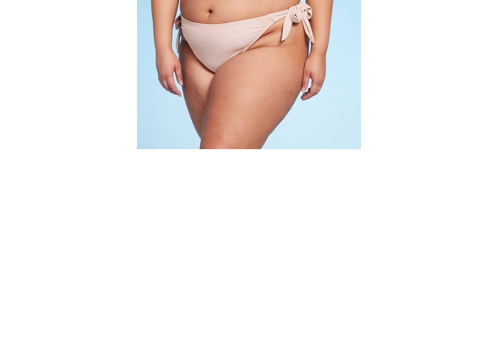 Wild Fable Women's High Leg Side-Tie Cheeky Bikini Bottom in Brown Size 1X