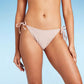 Wild Fable Women's XS Brown Side-Tie Cheeky Bikini Bottom