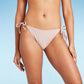 Wild Fable Women's XS Brown Side-Tie Cheeky Bikini Bottom
