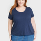 Knox Rose Blue Short Sleeve T-Shirt Women's Plus Size XXL