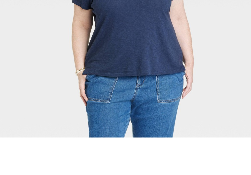 Knox Rose Blue Short Sleeve T-Shirt Women's Plus Size XXL