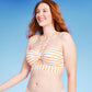 Shade & Shore Women's Orange Keyhole Bikini Top Lightly Lined Size 36C