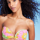 Shade & Shore V-Wire Bandeau Women's Bikini Top in Multi Floral Print Size 32B