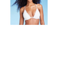 Shade & Shore White Underwire Bikini Top with Ruffle Trim - Women's Size 34DD