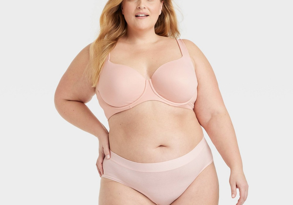 Auden Women's Pink Cotton Stretch Hipster Underwear Size 2X