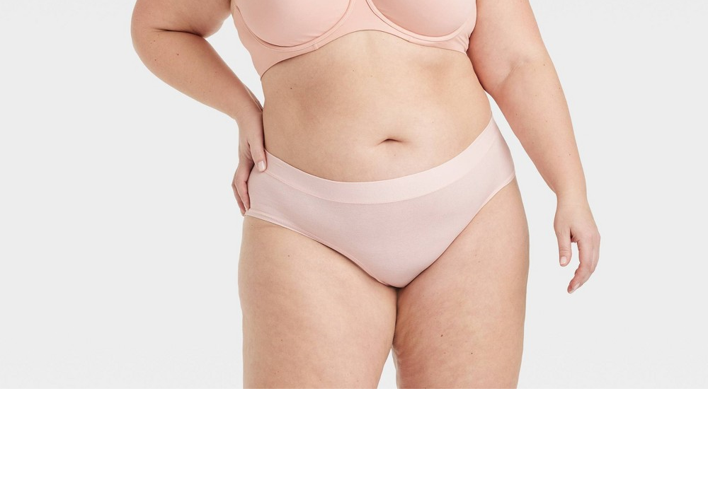 Auden Women's Pink Cotton Stretch Hipster Underwear Size 2X