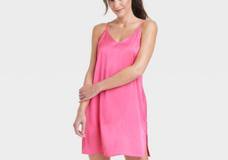 Stars Above Women's Pink Satin NightGown Size L