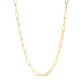 OroMio 14K Gold & Sterling Silver Tubing Choice of Length Paperclip Link Necklace