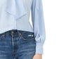 CeCe Women's Tie Neck Blouse Blue Size Medium