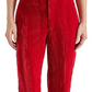 Steve Madden Mercer Crushed Velvet Pants Red