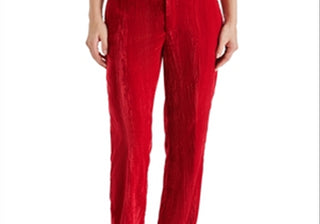 Steve Madden Mercer Crushed Velvet Pants Red