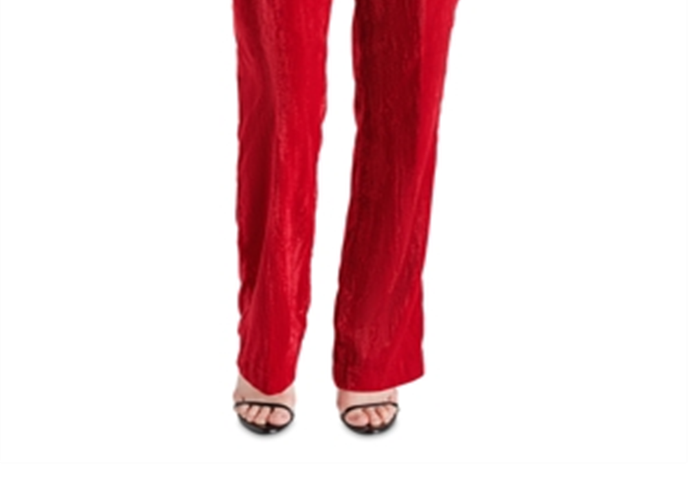 Steve Madden Mercer Crushed Velvet Pants Red