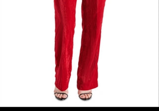 Steve Madden Mercer Crushed Velvet Pants Red