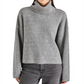 Steve Madden Astro Crystal Turtleneck Sweater Gray