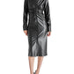 Steve Madden Mclain Faux Leather Shirt Dress Black