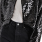Steve Madden Juliet Cropped Piano Sequin Bolero Black