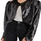 Steve Madden Juliet Cropped Piano Sequin Bolero Black
