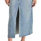 Steve Madden Women's Avani Front-Slit Denim Maxi Skirt Blue