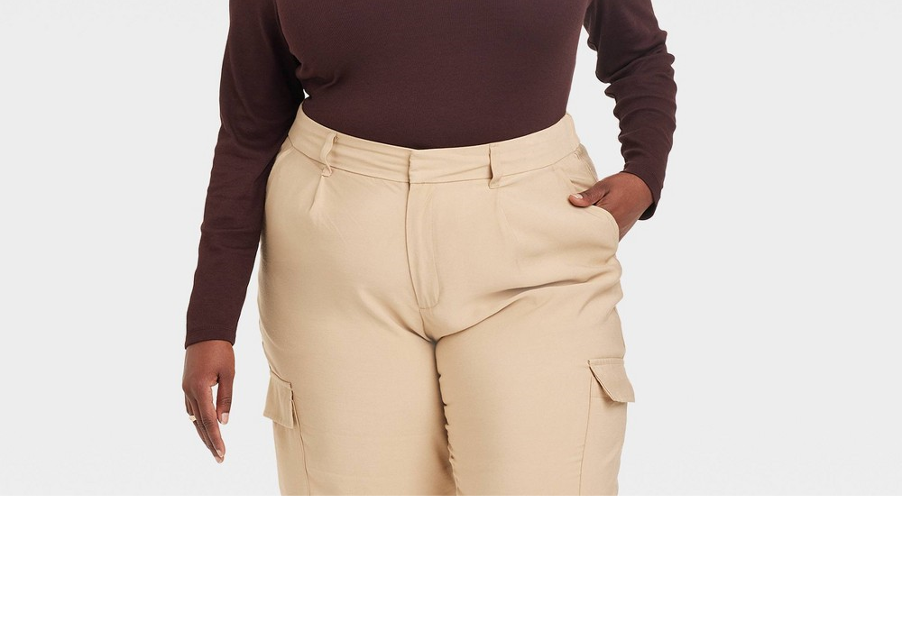 A New Day Long Sleeve Slim Fit T-Shirt in Brown for Women Size XXL