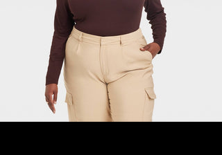 A New Day Long Sleeve Slim Fit T-Shirt in Brown for Women Size XXL