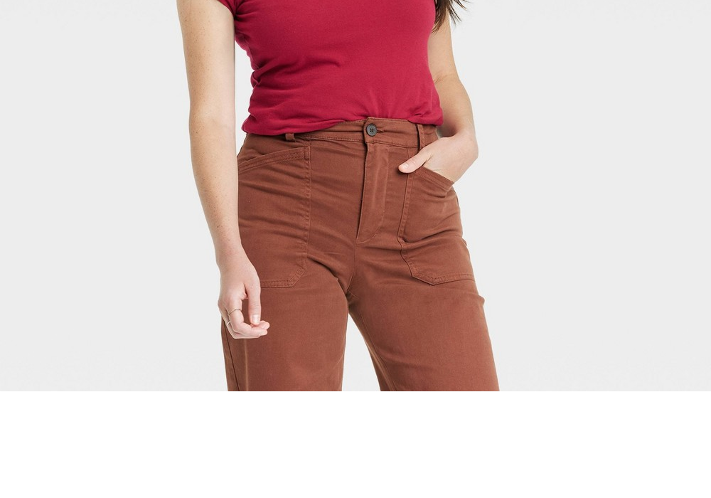 Universal Thread Women's Dark Red Fitted Short Sleeve T-Shirt Size L