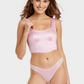 Colsie Women's Satin Cheeky Underwear in Pink - Size S