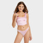 Colsie Women's Satin Cheeky Underwear in Pink - Size S