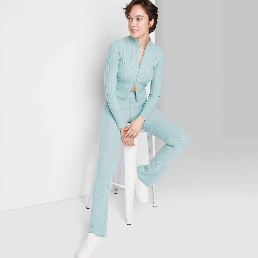 Wild Fable Slate Blue Ribbed Leggings for Women Size XXS