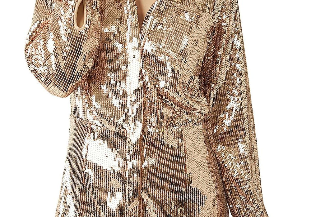 Free People Sophie Sequin Mini Dress Yellow