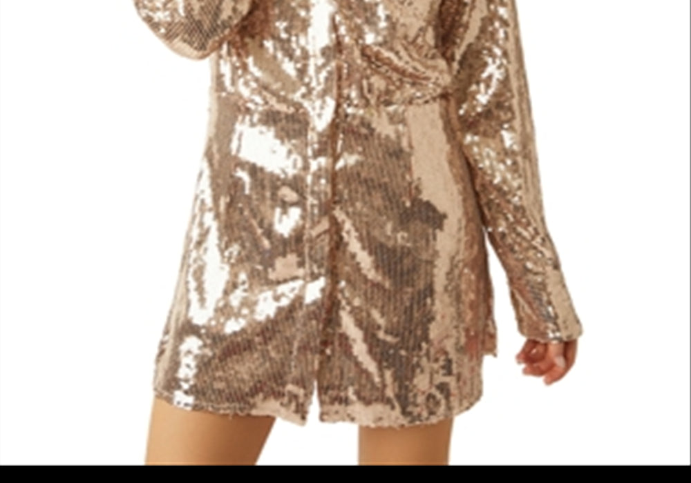 Free People Sophie Sequin Mini Dress Yellow