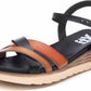 Xti - Women's Low Wedge Strappy Sandals