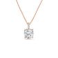 Diana M Jewels - Women's Lab Grown Diamond Solitaire Cushion Pendant Necklace