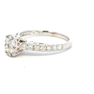 Aamiaa - 0.82 Carat Natural Diamond Cluster Engagement Ring