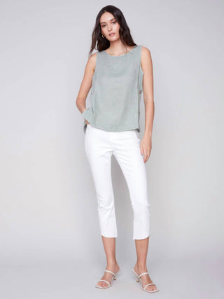 Charlie B - Sleeveless Linen Blouse