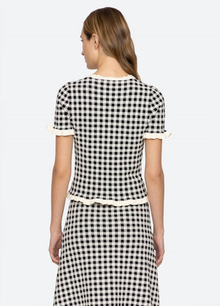 Sea - Saige Gingham Knit Top