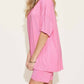 Basic Bae - V-neck T-shirt & Shorts Set