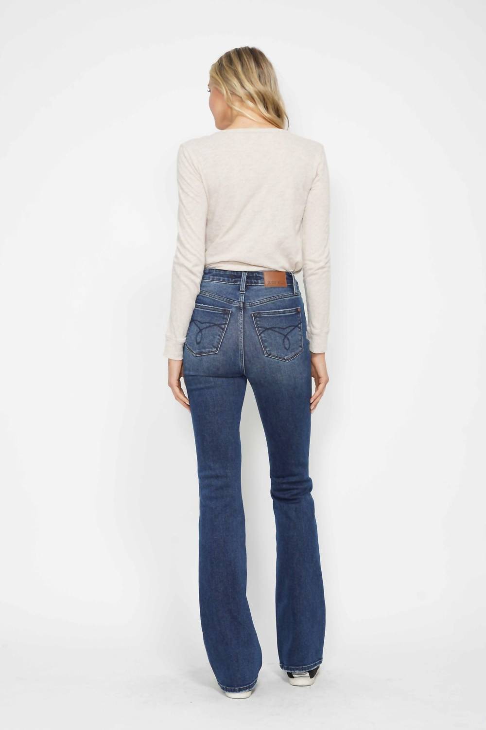 Judy Blue - Highwaist Tummy Control Embroidered Back Pocket Bootcut Jeans