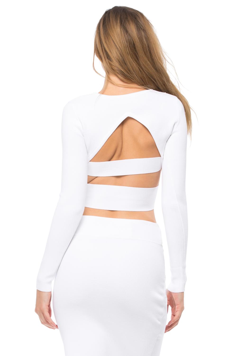 Kendall + Kylie - Compact Long Sleeve Crop Top