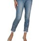 Frank Lyman - Sequin Detail Cropped Jeans