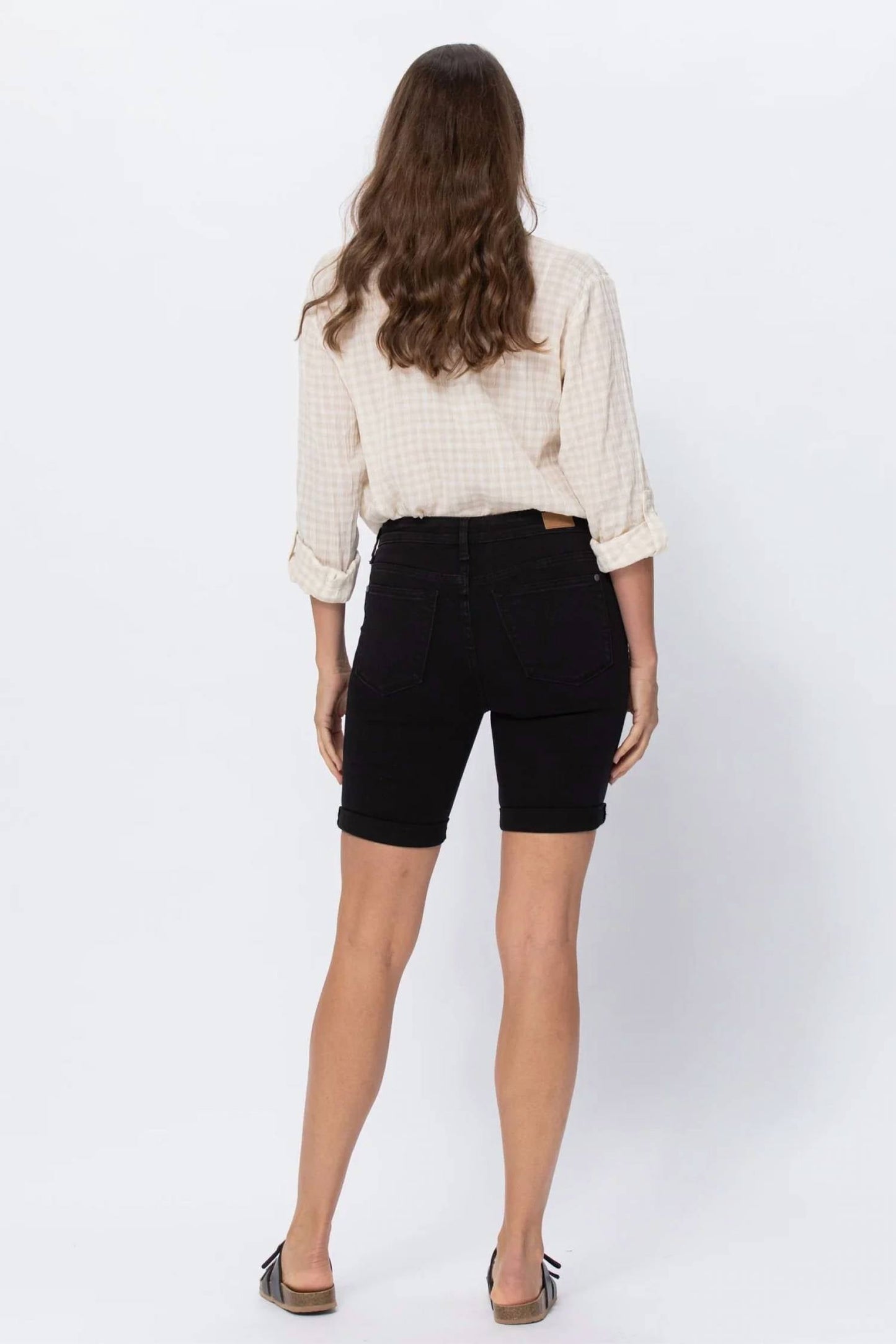 Judy Blue - High Rise Cuffed Bermuda Shorts