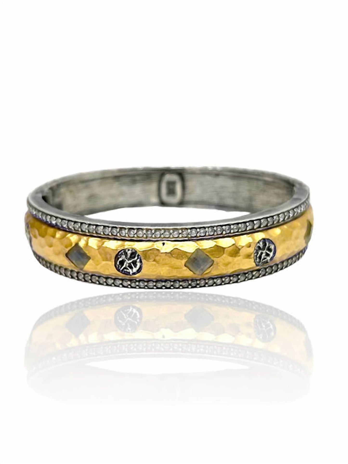 Tat2 Designs - Women's Labradorite Coin Bangle